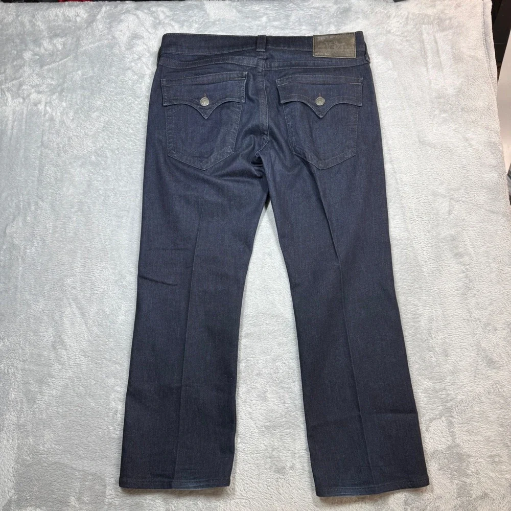 True Religion Ricky Jeans Mens 36 (Fits 38x28) Dark Wash Straight Corduroy Y2K